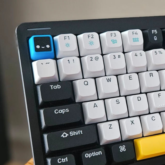 Houston keycap on a custom keyboard